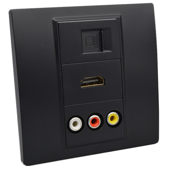 Severite 86 Típusú Fekete Audio Video Panel - HDMI és hálózati csatlakozás
