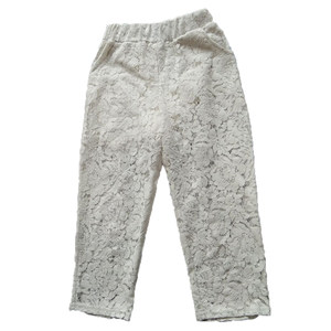 Summer new versatile loose lace pants, large size female cropped pants hollow, slimmer, comfortable comfort female Harun pants