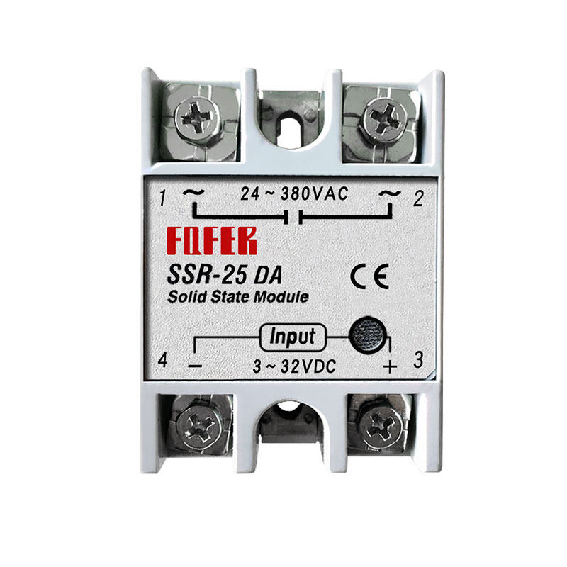 Qfer Ssr-60da 60A Solid State Relæ, Enkeltfaset DC til AC styring ...
