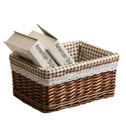 Chunjia rattan and wicker straw storage box