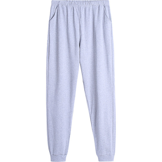 2 pieces of cotton pajamas Men's spring and autumn loose home pants in thick cotton summer casual sports trousers autumn and winter home pants
