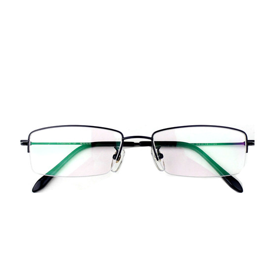 
Brown myopia glasses frame ultra-light men's business pure titanium half-rim glasses frame discoloration anti-blue light curved temples