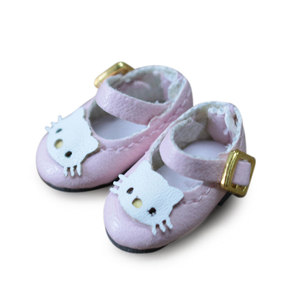 
ob11 kid shoes middle doll shoes OB11ddf shoes flat bow kitty Japanese buckle small leather shoes