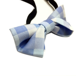 Babyp High-end Customized Children's Bow Tie Light Blue Plaid Boy One Year Old Baby Baby Small Bow Tie Spring And Summer