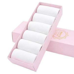 
White socks, women's mid-calf socks, autumn and winter cotton socks, women's winter socks, deodorant solid color stockings, versatile gift box