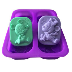 Silicone Mold Mickey Mold Handmade Soap Mold Cold Process Soap Mold Cartoon Soap About 90 Grams