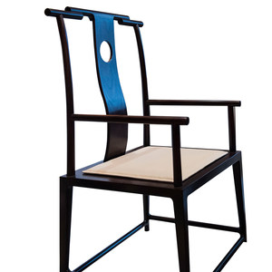 
New Chinese style high-end genuine leather chair cushion tea space club mahogany sofa cushion classical ring chair tea chair cushion custom made