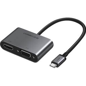 Green Union Typec to HDMI extended dock VGA extension converter conversion head -connected laptop iPad tablet connecting TV projector USB multi -function screen display