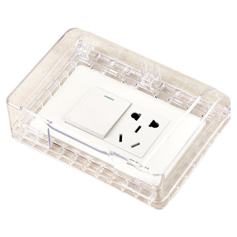 Copripresa universale impermeabile tipo 86, protezione bambini, 12,2 × 10,8 × 7,3 cm, presa esterna impermeabile, compatibile con interruttori (nero) | Leroy Merlin