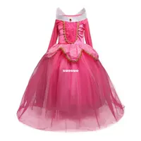 Princess Christmas Aurora Girl Dress Kids Cosplay Dress Hall