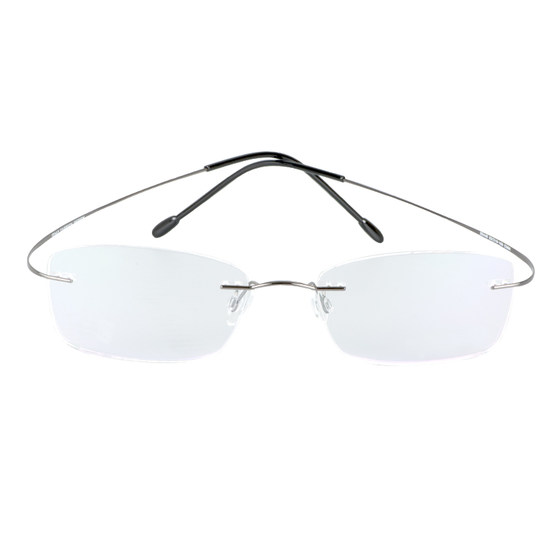 
Pure titanium rimless myopia glasses frame men's glasses frame women can be equipped with prescription diamond trimmed titanium alloy ultra-light big face