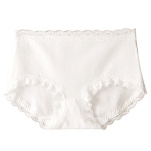 Butterfly Anfen White Women's Underwear Summer Lessn 100%Cotton Cotton Cotton Crotch Safe Pants Flat Sexy Lace Bian