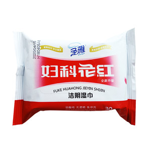 
Shengya Huahong Adult Wet Wipes for Women's Private Parts Cleansing Menstrual Period Hygiene Wet Wipes Care and Sterilization 10 Packs