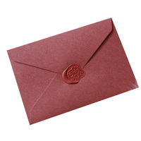 Envelope Retro European Stationery Fire Paint Seal Invitation Literary Blank Lining Paper Western-Style Triangle Custom Hot Stamping Printing Logo Christmas