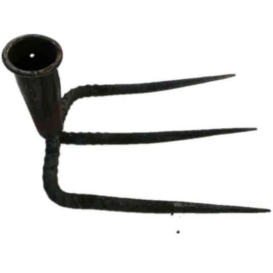 Transporting Cattle 3-Tooth Round Rake - High-Carbon Steel Garden Tool