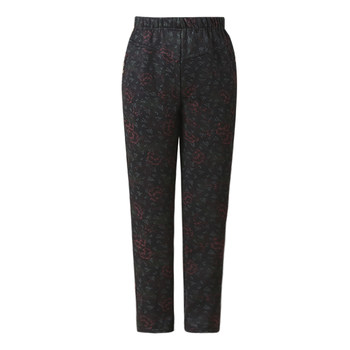 Add velvet thick 70 -year -old pine tight waist high waist autumn and winter warm pants
