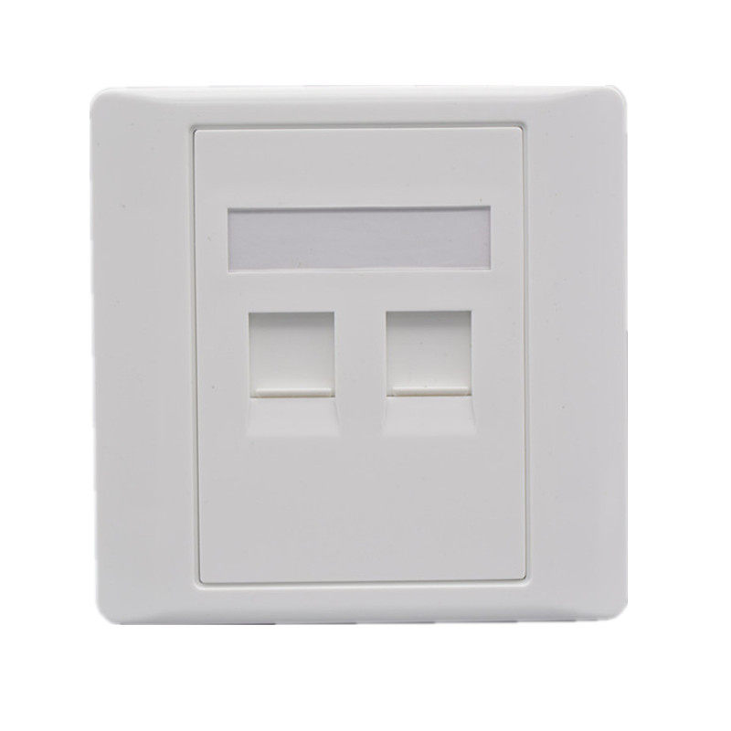 Tấm Ổ Cắm Mạng Cat6 Hai Cổng Loại 86 - Gigabit Ethernet RJ45