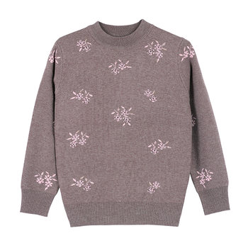 Sweater thickened half -neck knit sweater grandma
