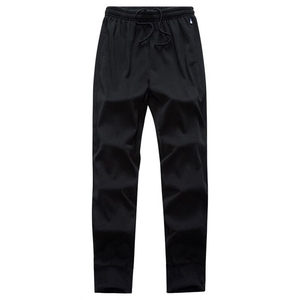 Sports pants for men, loose fitting straight tube, summer thin cotton casual long pants for men, plus fat size, autumn chubby sanitary pants
