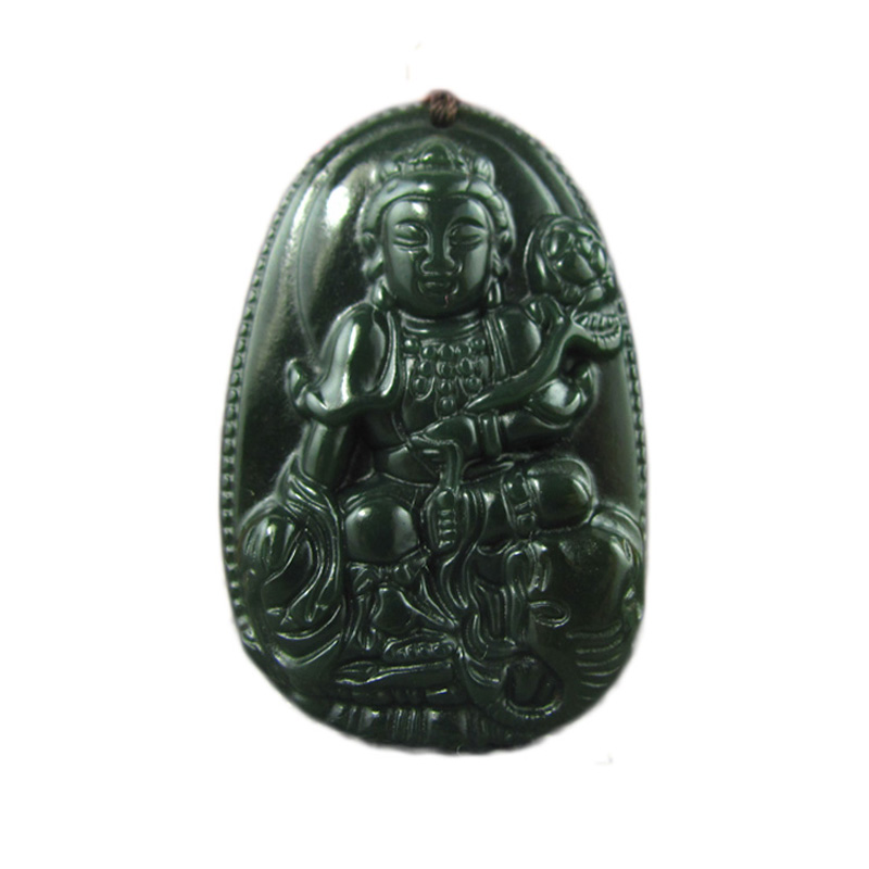 翡翠原石　仏陀カービング　シルバー　ペンダント　トップ 翡翠原石仏陀カービングシルバーペンダントトップ