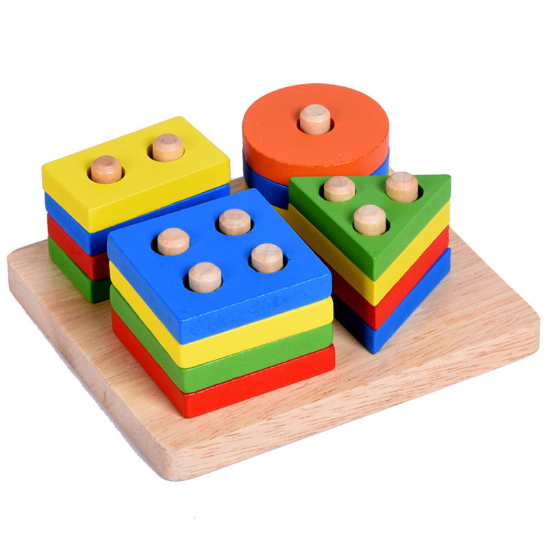 Predolo Holzform-Puzzle – Greifbrett Mit Geometrischen Formen Für Kinder Ab 1 Jahr