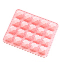 Yuqi Diy Handmade Soap Silicone Mold 20 Square Silicone Small Mini Ice Tray Molds With Faceted Squares