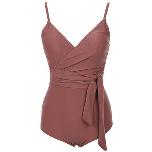 Swiming clothes female connection Korean small breast gathers bikini sexy big breasts swimwear covered belly thin conservative swimwear women
