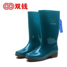 Дождевые туфли, женские туфли, высокие туфли с водой, плюшевые, теплые сапоги, зимние дождевые сапоги, высокие хлопчатобумажные калоши
