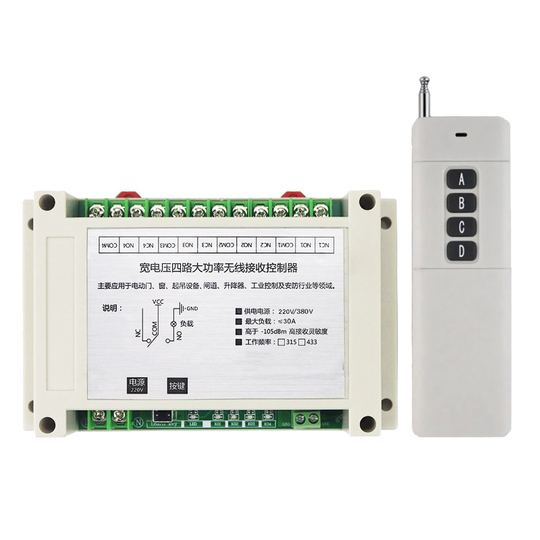 Interruttore Telecomando Wireless 12V 2 Canali - Portata 3 Km - Trasmettitore + Ricevitore Per Controllo Luci, TV, Motori, Cancelli E Telecamere - Sistema A Codice Fisso