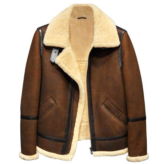 thumbnail image 2 of US Air Force B3 Pilot Jacket – Genuine Leather – Winter Aviation Jacket 2 of 5