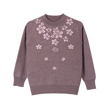 Mother's thick sweater women's winter clothing middle-aged and elderly woolen sweater long-sleeved pullover knitted bottoming shirt grandma's top