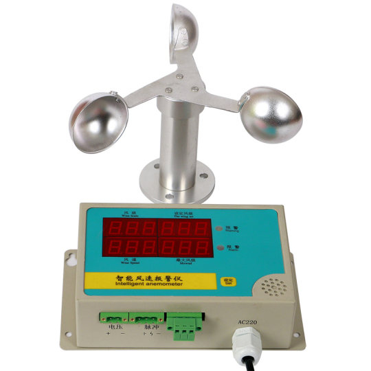 Torenkraan Anemometer Alarm Weerstation Windbeker Bekermeter Legering 220V Brede Wind voor Snelheidsmeter voor Graden Windsnelheidsmeters
