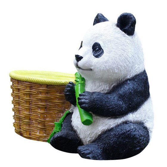 
Outdoor garden simulation panda small ornaments flower vat courtyard cartoon animal resin decorative balcony succulent flower pot