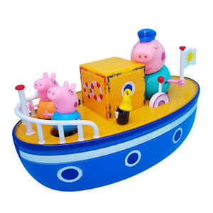 
2025 summer children take a bath and play with water grandpa pirate ship toys play with water dog grandpa float sailing ship man and woman