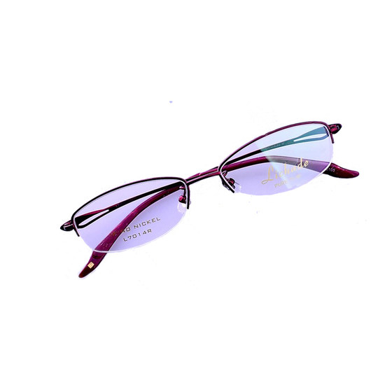 
Myopic glasses for women, ultra-light pure titanium small frame, high-end glasses frame, trendy glasses frame, half frame, can be equipped with anti-blue light degree
