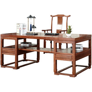 
New Chinese style calligraphy and painting table, all solid wood desk, study table, mahogany desk, simple computer desk, home writing desk