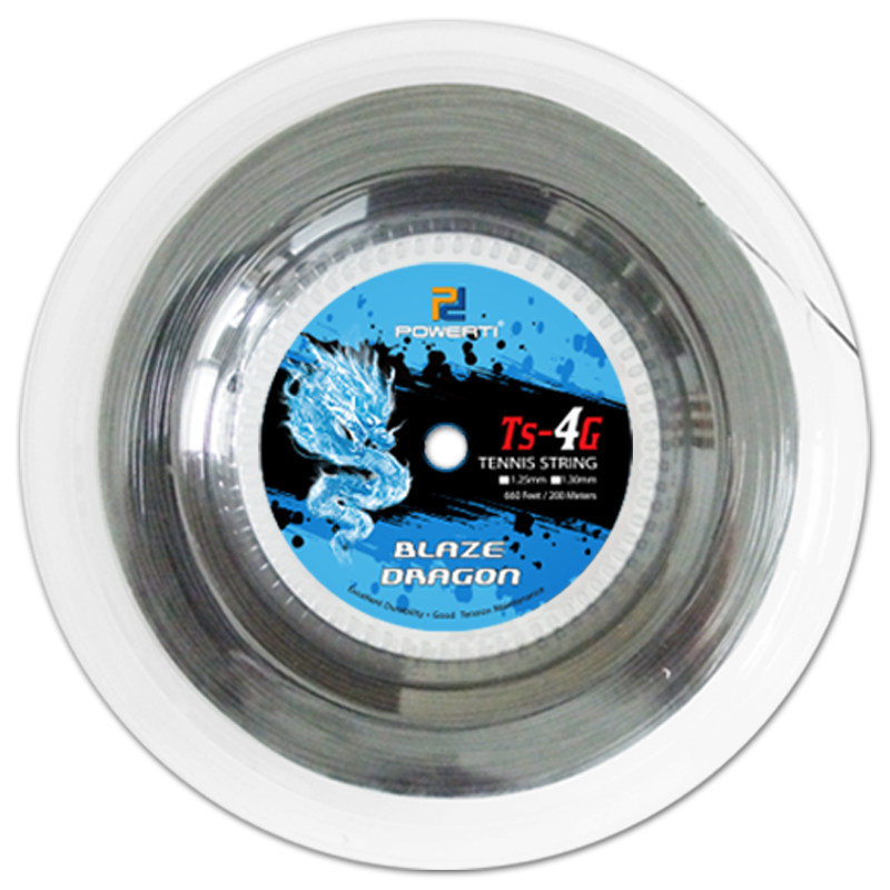 Cuerda de Tenis Powerti TS-4G - 200m Poliéster - Duradera y Elástica