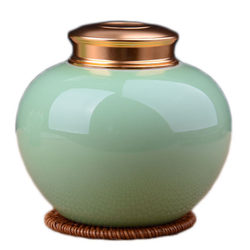 Large celadon bottle tea can sealed can leak-proof vacuum honey bottle storage can grain storage moisture-proof food can