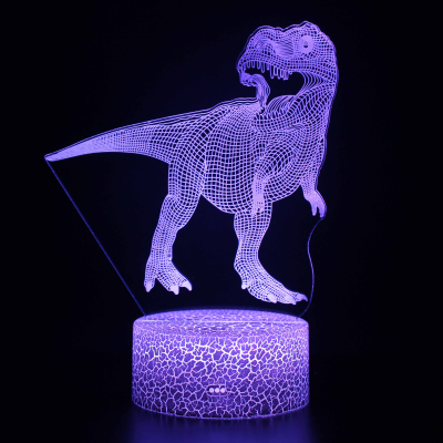 推荐Acrylic 3d Illusion Lamp Room Decor Birthday GifWt Dinos