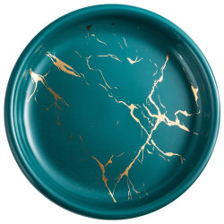 Ins style marbled gold ceramic soap dish