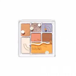 Clearance Judydoll Orange Tangram Fun Seven-color Eyeshadow Highlight Blush Contour Multi-functional Makeup Palette
