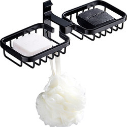 Nail-free and punch-free hanging wall soap dish for storage rack