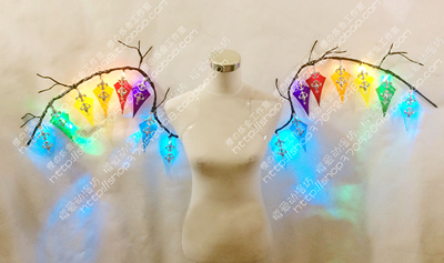 taobao agent COS props customized Oriental Project, Wulan, wings, Red Devil City Legend Crystal Wings