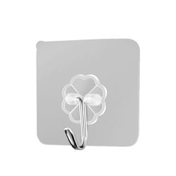 Strong double-sided tape high viscosity wall special hook bathroom kitchen wall suction cup load-bearing sticky hook transparent strong strong waterproof no punching strong traceless stainless steel hook