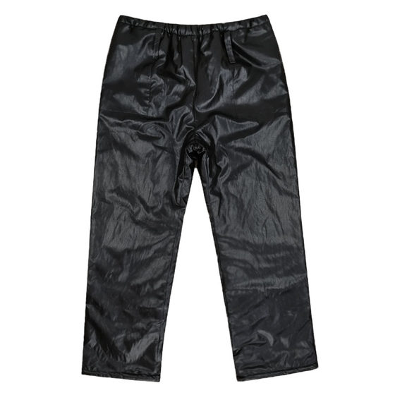 Leather pants men's thin waterproof oil -proof and dirt -resistant work pants Middle -aged and old autumn and winter cyclists