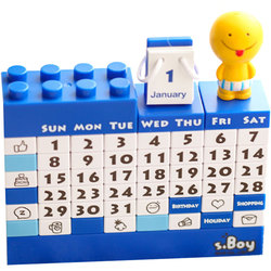 Creative Diy Building Block Calendar Perpetual Calendar Desktop Calendar Small Ornaments Educational Toys Gifts Gifts For Boys And Girls