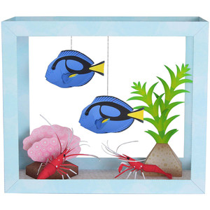 
Paper Not Fish Ocean Underwater World Animal Origami Handmade Aquarium Cutting and Assembling Three-dimensional Paper Model DIY