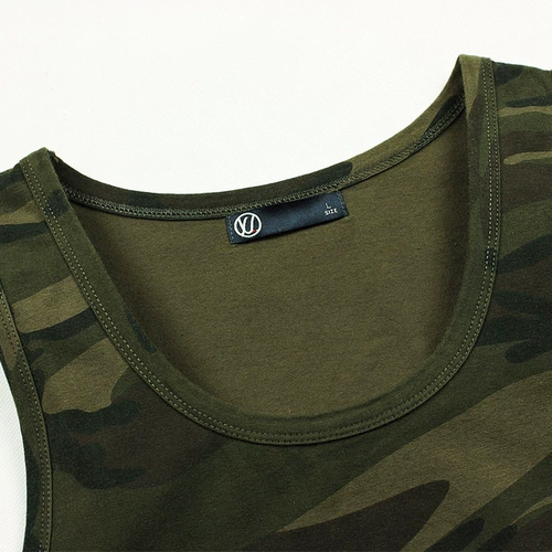 Камуфляжный спортивный дышащий летний жилет для спортзала без рукавов, в обтяжку