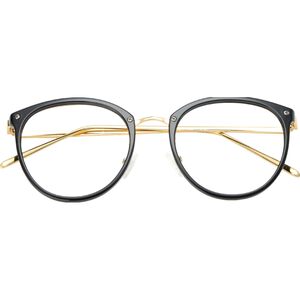 Korean edition tide retro glasses frame women's glasses rack men's large frame round flat black box blue light radiation myopia glasses