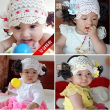 Корейская версия Детский парик с малышом бант головной убор летняя девочка чистый хлопок 0 - 3 - 4 - 5 - 6 месяцев 1 - 2 года